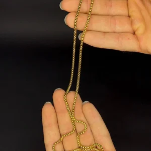 گردنبند ایتالی مردانه طلایی نازک