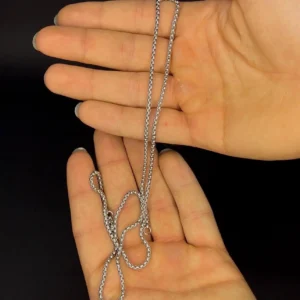 گردنبند ایتالی مردانه نقره ای نازک ریز