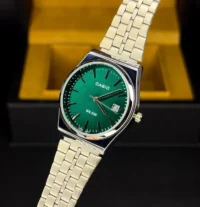 کاسیو الدمانی گرد گاد فادر مردانه نقره ای سبز | درجه یک CASIO