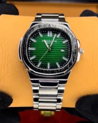 ساعت پتک فیلیپ مردانه ناتیلوس | نقره ای صفحه سبز patek philipe