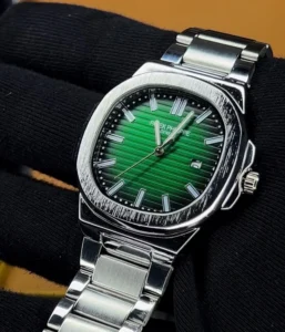 ساعت پتک فیلیپ مردانه ناتیلوس | نقره ای صفحه سبز patek philipe