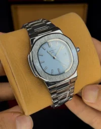 ساعت پتک فیلیپ مردانه ناتیلوس | نقره ای صفحه آّبی تیفانی patek philipe