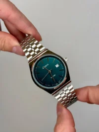 کاسیو الدمانی گرد گاد فادر مردانه نقره ای سبز | درجه یک CASIO