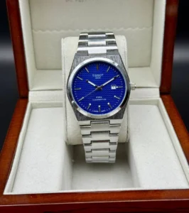 ساعت تیسوت مردانه نقره ای صفحه آبی | Tissot PRX
