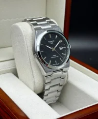 ساعت تیسوت مردانه نقره ای صفحه مشکی | Tissot PRX