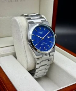 ساعت تیسوت مردانه نقره ای صفحه آبی | Tissot PRX