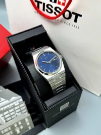 ساعت تیسوت مردانه نقره ای صفحه آبی | Tissot PRX