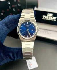 ساعت تیسوت مردانه نقره ای صفحه آبی | Tissot PRX