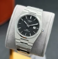 ساعت تیسوت مردانه نقره ای صفحه مشکی | Tissot PRX