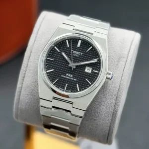 ساعت تیسوت مردانه نقره ای صفحه مشکی | Tissot PRX