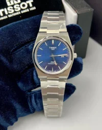 ساعت تیسوت مردانه نقره ای صفحه آبی | Tissot PRX