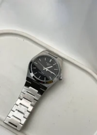 ساعت تیسوت مردانه نقره ای صفحه مشکی | Tissot PRX