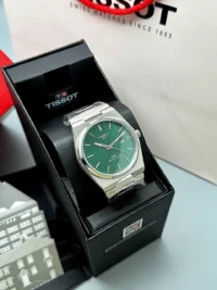ساعت تیسوت مردانه نقره ای صفحه سبز | Tissot PRX