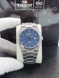 ساعت تیسوت مردانه نقره ای صفحه آبی | Tissot PRX
