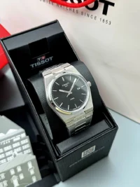ساعت تیسوت مردانه نقره ای صفحه مشکی | Tissot PRX