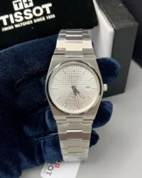 ساعت تیسوت مردانه نقره ای صفحه سفید | Tissot PRX