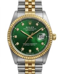 ست ساعت رولکس دیت جاست بند دورنگ صفحه سبز | ROLEX DATE JUST