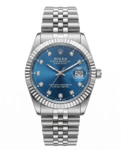 ست ساعت رولکس دیت جاست نقره ای صفحه آبی | ROLEX DATE JUST
