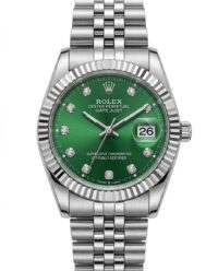 ست ساعت رولکس دیت جاست نقره ای صفحه سبز | ROLEX DATE JUST