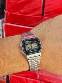 کاسیو نوستالژی مردانه نقره ای | کیفیت درجه یک | Casio