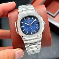 ساعت پتک فیلیپ مردانه ناتیلوس | نقره ای صفحه آبی patek philipe