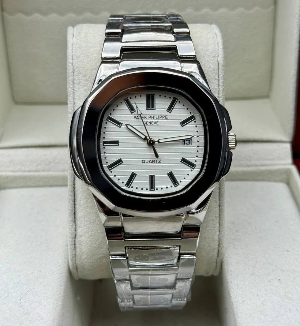 ساعت پتک فیلیپ مردانه ناتیلوس | نقره ای صفحه سفید patek philipe