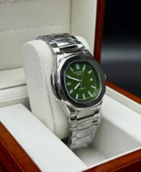 ساعت پتک فیلیپ مردانه ناتیلوس | نقره ای صفحه سبز patek philipe