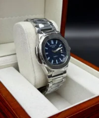 ساعت پتک فیلیپ مردانه ناتیلوس | نقره ای صفحه آبی patek philipe