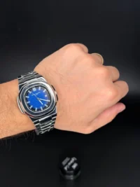 ساعت پتک فیلیپ مردانه ناتیلوس | نقره ای صفحه آبی patek philipe